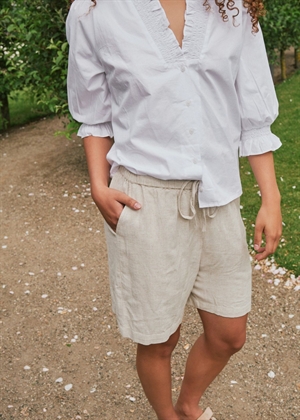 Santo soft linen shorts Natural Neo Noir 
